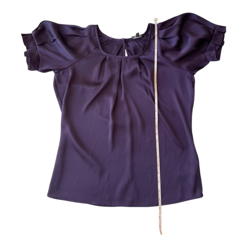 Y2K Express short sleeve eggplant top women's size XS NEW without tag - Picture 7 of 10
